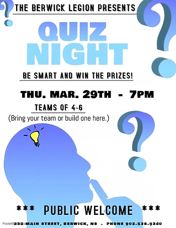 Poster for Quiz Night