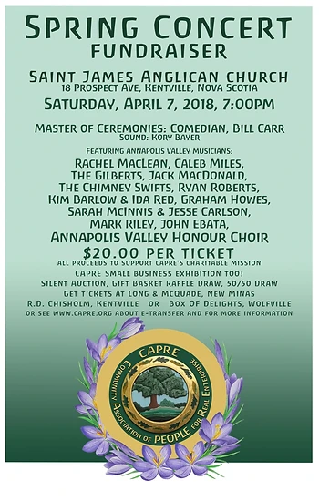 Poster for Spring Concert Fundraiser