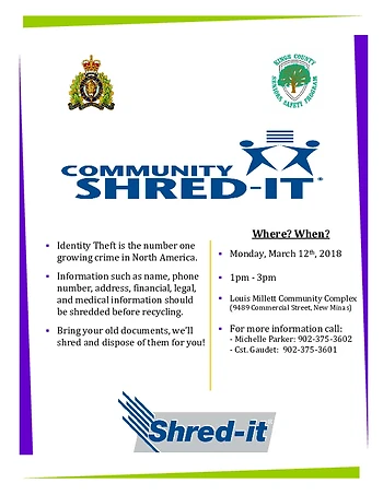 Poster for Community Shred