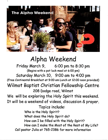 Poster for Alpha Weekend