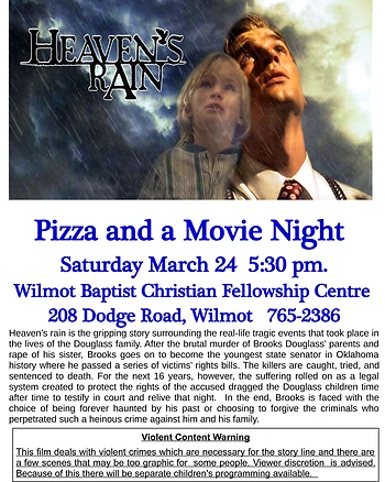 Poster for Pizza & a Movie Night
