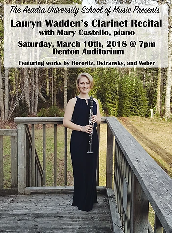 Poster for Clarinet Recital