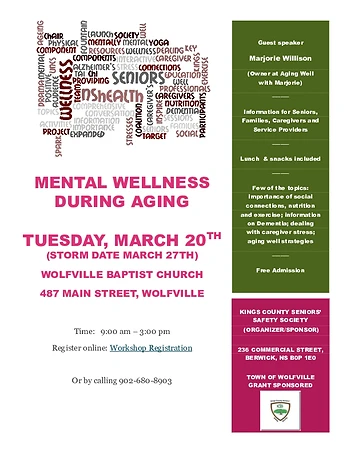 Poster for Mental Wellness During Aging
