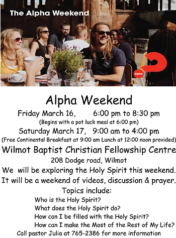 Poster for Alpha Weekend