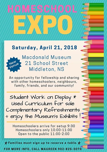 Poster for Homeschoolers Expo