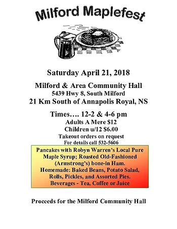 Poster for Maplefest Dinner