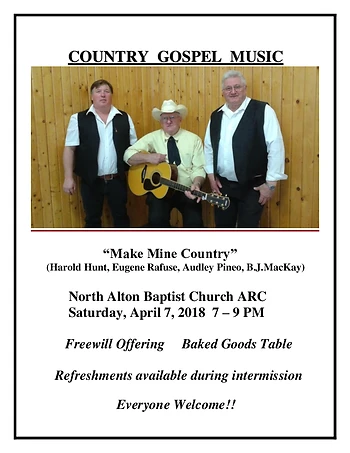 Poster for Country Music/ Country Gospel Night