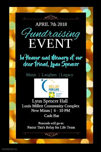 Poster for Fundraiser in Honour of Lynn Spencer