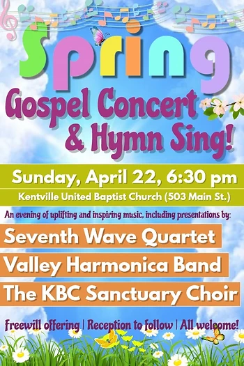 Poster for Spring Gospel Concert and Hymn Sing