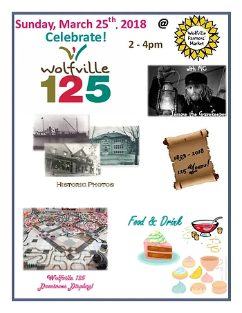 Poster for Wolfville's 125th Anniversary Celebration