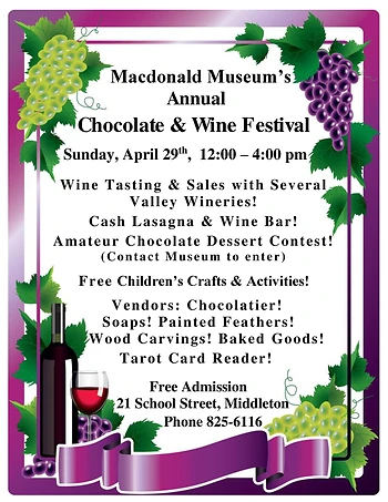 Poster for Chocolate and Wine Festival