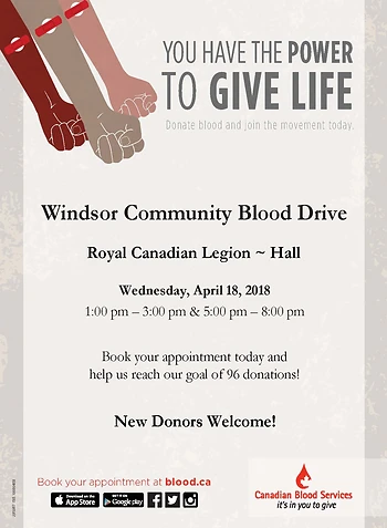 Poster for Blood Donor Clinic