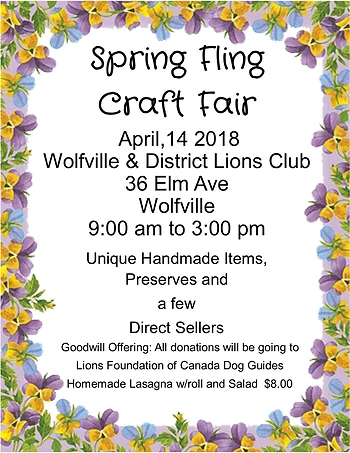Poster for Spring Fling Craft Fair
