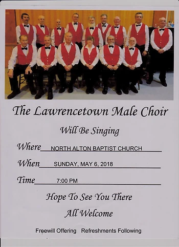 Poster for Lawrencetown Male Choir