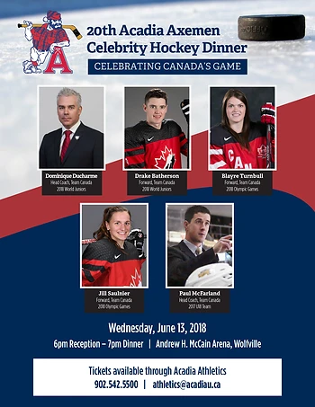 Poster for Axemen Celebrity Hockey Dinner