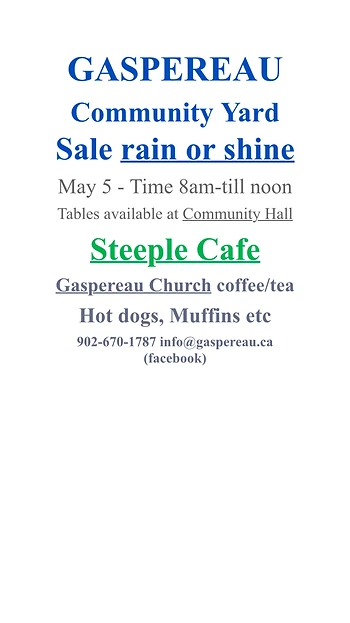 Poster for Community Yard Sale