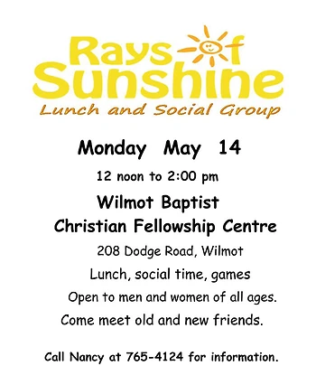 Poster for Lunch & Social Group