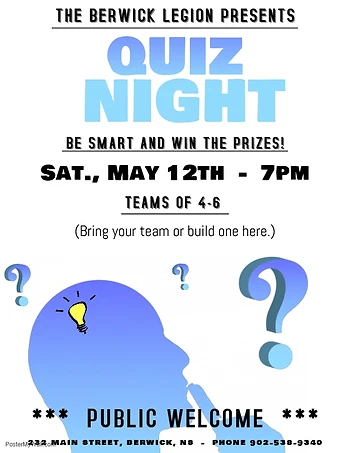 Poster for Quiz Night