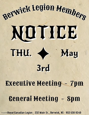 Poster for Monthly Meeting