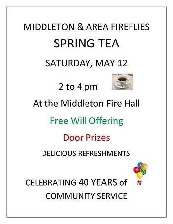 Poster for Fireflies 40th Anniversary Tea