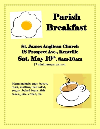 Poster for Parish Breakfast