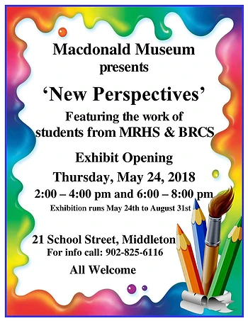Poster for 'New Perspectives' Student Art Exhibit Opening