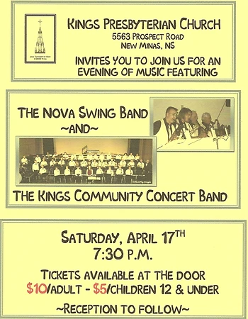 Poster for Nova Swing Band and Kings Concert Band