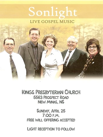 Poster for Sonlight Gospel Group