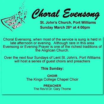 Poster for The Kings College Chapel Choir