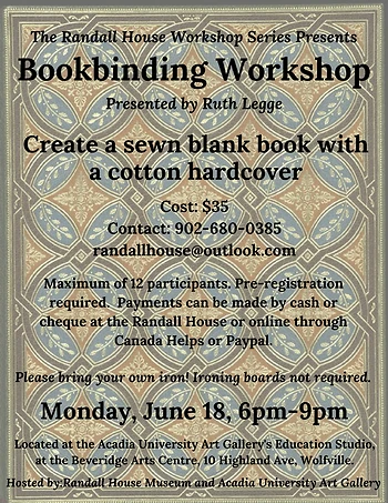 Poster for Bookbinding Workshop