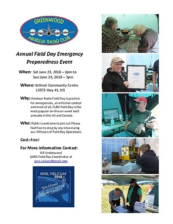Poster for Amateur Radio Field Day