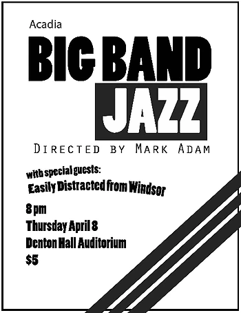 Poster for Acadia Big Band Concert