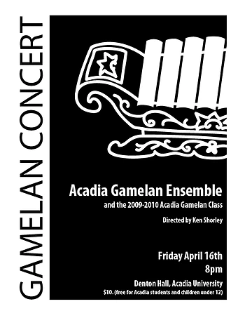 Poster for Acadia Gamelan Concert