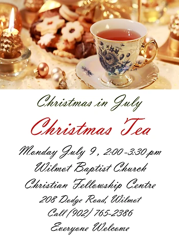 Poster for Christmas in July Tea