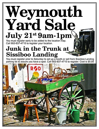 Poster for Community Yard Sale