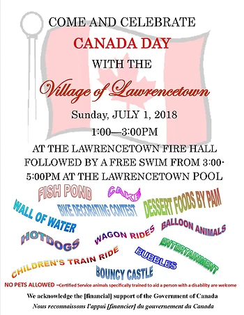 Poster for Canada Day Celebrations