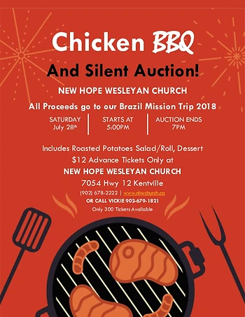Poster for Chicken BBQ and Silent Auction