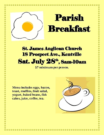 Poster for Parish Breakfast