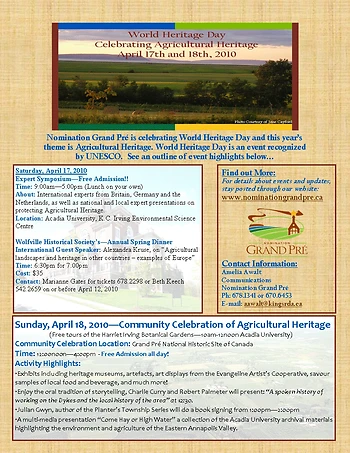 Poster for World Heritage Day Celebration