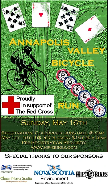 Poster for Annapolis Valley Bicycle Poker Run