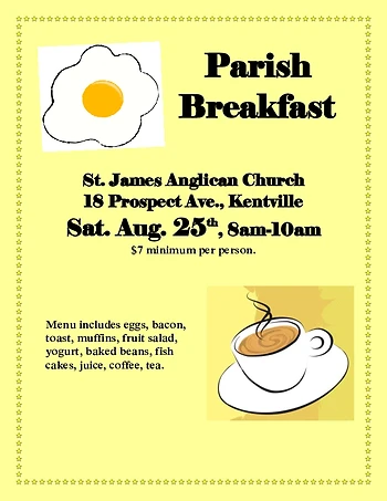Poster for Parish Breakfast