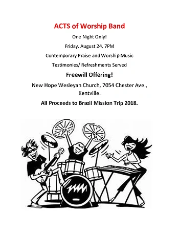 Poster for ACTS of Worship Concert