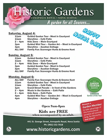 Poster for Family Day in the Gardens