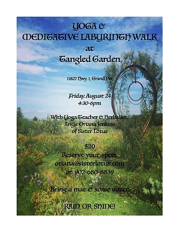 Poster for Yoga & Meditative Labyrinth Walk