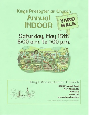 Poster for Annual Indoor Yard Sale