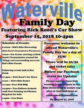 Poster for Family Day featuring Rick Rood’s Car Show