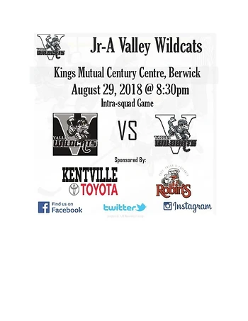 Poster for Jr. Wildcats Intersquad Game