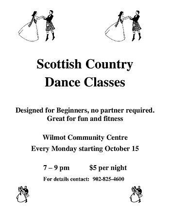 Poster for Scottish Country Dance Classes 