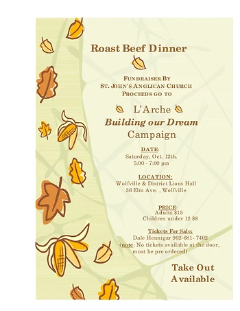 Poster for Roast Beef Dinner