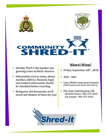 Poster for Community Shred